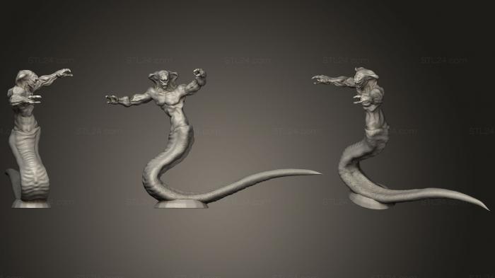 Figurines heroes, monsters and demons (Reptilian, STKM_1102) 3D models for cnc